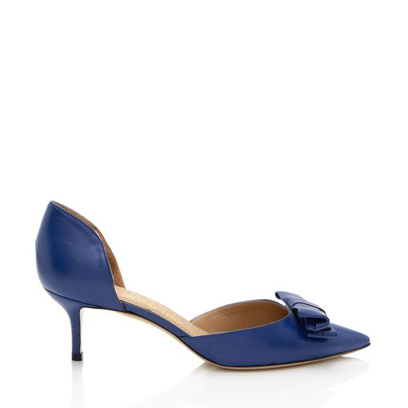 Ferragamo Leather Rietta Bow D´Orsay Pumps - Size 9 /...